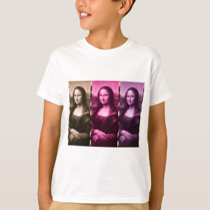 Mona Lisa Animal Print Purple Pink Chocolate T-Shirt