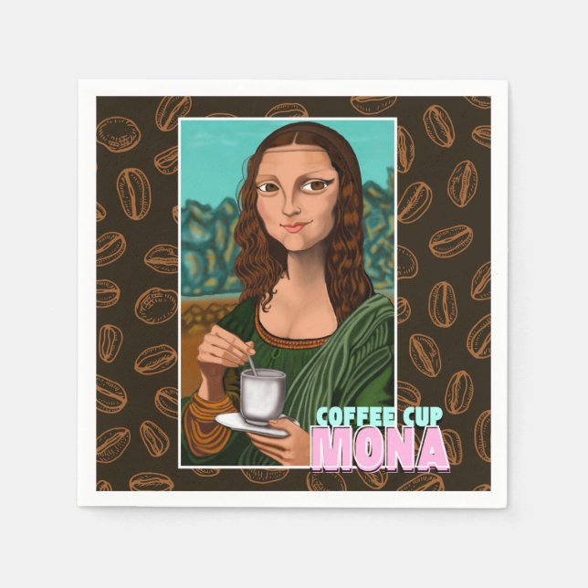 Mona Lisa Art Coffee Edition Napkins (Front)