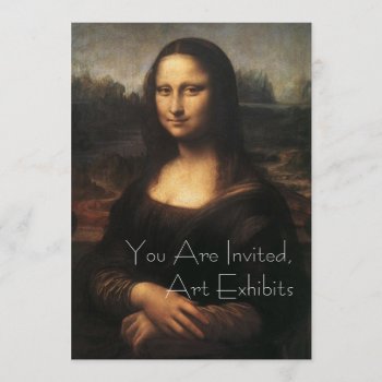 Mona Lisa Art Exhibits Invitations by The_Masters at Zazzle