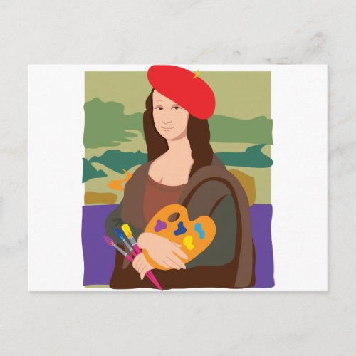 Mona Lisa Artist Postcard