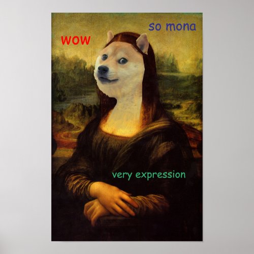 Mona Lisa Artistic Doge Poster