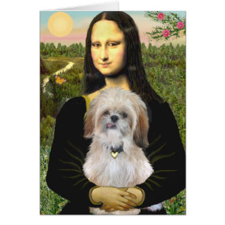 Mona Lisa - AShih Tzu (P) Cards