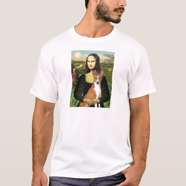 Mona Lisa - Basenji 1 T-Shirt (Front)