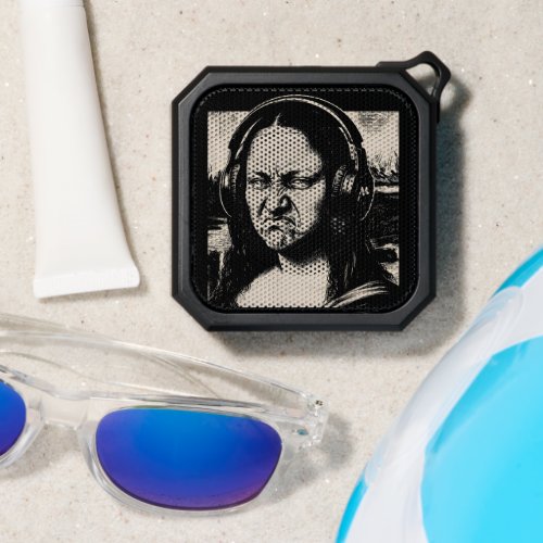 Mona Lisa Bass Face Funny Music Lovers DJs Bluetooth Speaker