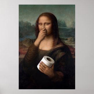 Mona Lisa Bathroom Poster