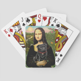 Mona Lisa - Black Pug Poker Cards