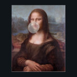 Mona Lisa blowing gray bubble gum Acrylic Print<br><div class="desc">Mona Lisa blowing gray bubble gum</div>