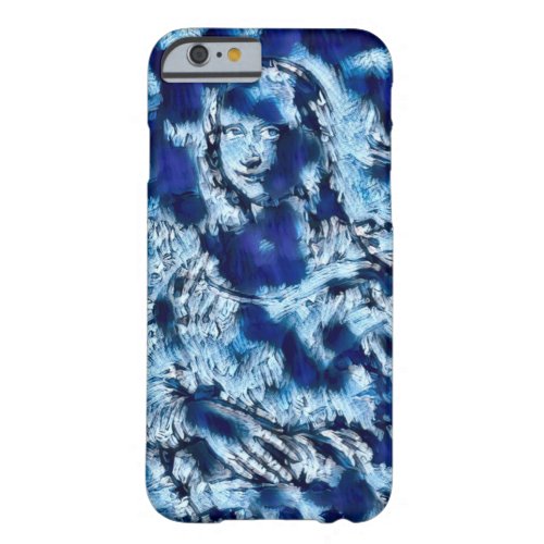 Mona Lisa Blue Abstract Portrait Barely There iPhone 6 Case