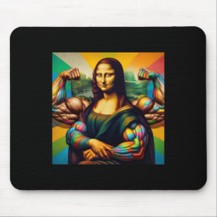 Mona Lisa Bodybuilding Funny Gift 2 Mouse Pad