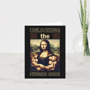 Mona Lisa Bodybuilding Muscle Gym Weightlifting Wo Card