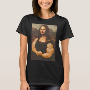 Mona Lisa Bodybuilding Muscle Gym Workout Outfits T-Shirt