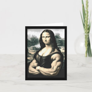 Mona Lisa Bodybuilding Parody Leonardo Da Vinci Me Card
