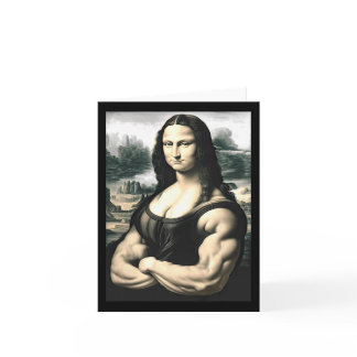Mona Lisa Bodybuilding Parody Leonardo Da Vinci Me Card