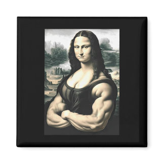 Mona Lisa Bodybuilding Parody Leonardo Da Vinci Me Magnet