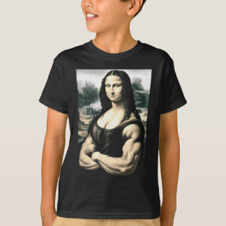 Mona Lisa Bodybuilding Parody Leonardo Da Vinci Me T-Shirt