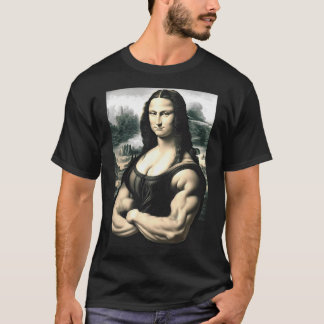 Mona Lisa Bodybuilding Parody Leonardo Da Vinci Me T-Shirt