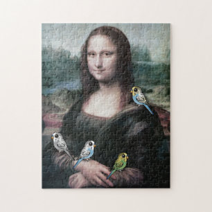 Mona Lisa & Budgies Jigsaw Puzzle