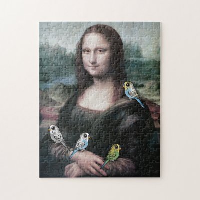 Mona Lisa &amp; Budgies Jigsaw Puzzle