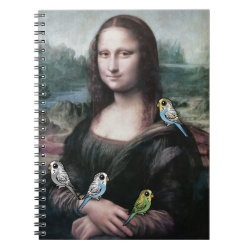 Mona Lisa & Budgies Photo Notebook (6.5