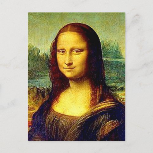 Mona Lisa by Da Vinci Fine Art Postcard