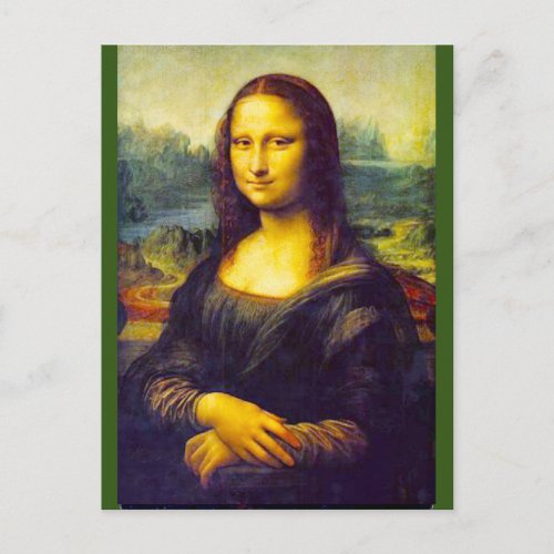 Mona Lisa by Da Vinci Fine Art Postcard