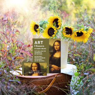 Mona Lisa By Leonardo Da Vinci, Art Teacher Business Card