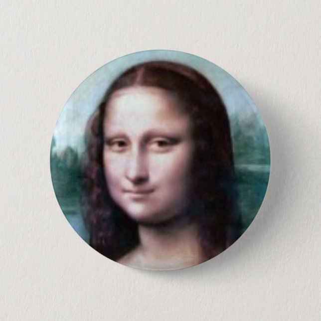 Mona Lisa by Leonardo Da Vinci Button (Front)