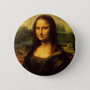 Mona Lisa by Leonardo Da Vinci Button
