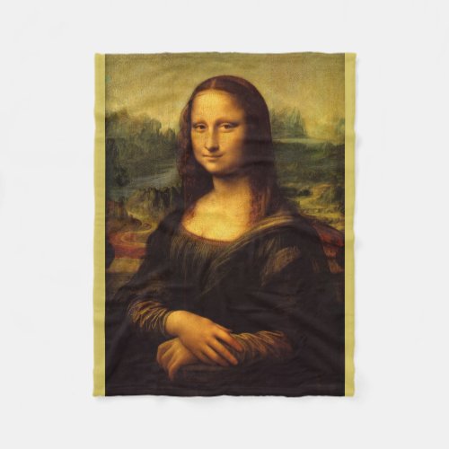 Mona Lisa by Leonardo da Vinci Fleece Blanket