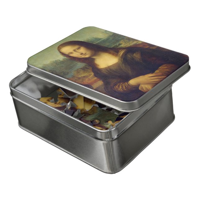 Mona Lisa By Leonardo Da Vinci Jigsaw Puzzle (Lid Open)