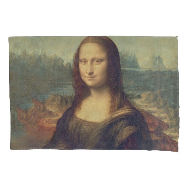 Mona Lisa by Leonardo da Vinci Pillow Case (Front)