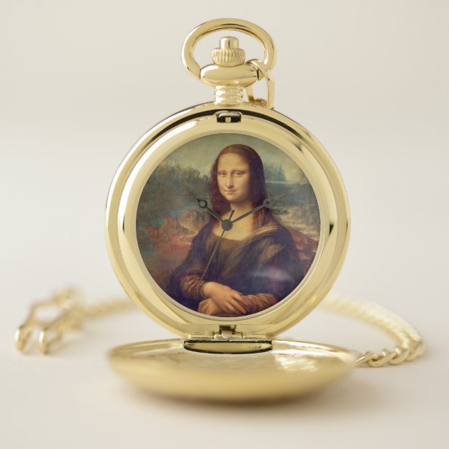 Mona Lisa by Leonardo da Vinci Pocket Watch (Inside)