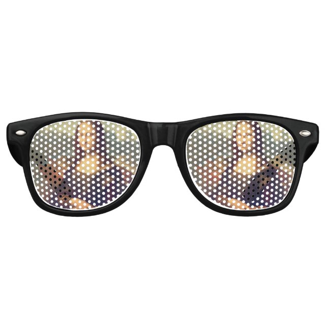 Mona Lisa by Leonardo da Vinci Retro Sunglasses (Front)