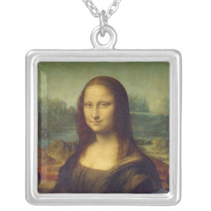 "Mona Lisa" by Leonardo da Vinci Silver Plated Necklace