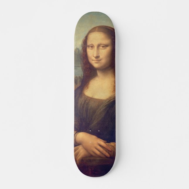 Mona Lisa by Leonardo da Vinci Skateboard Deck (Front)