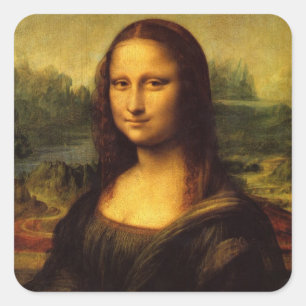 Mona Lisa by Leonardo Da Vinci Square Sticker
