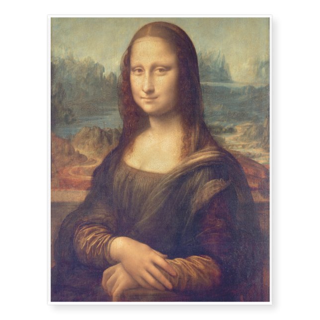 Mona Lisa by Leonardo da Vinci Temporary Tattoos (Front)