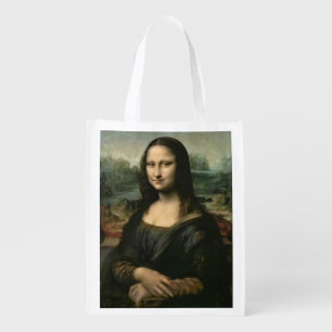 Mona Lisa, c.1503-6 2 Grocery Bag