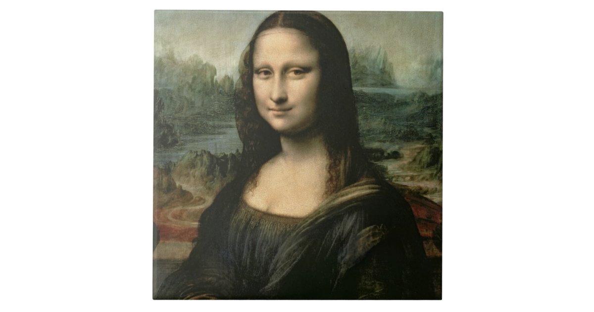 Mona Lisa, c.1503-6 (oil on panel) Ceramic Tile | Zazzle