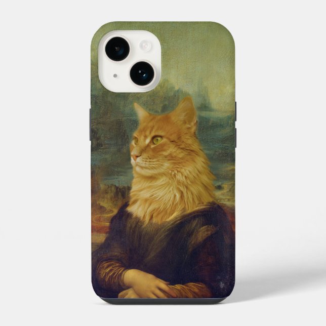 Mona Lisa Cat Iphone Case (Back)