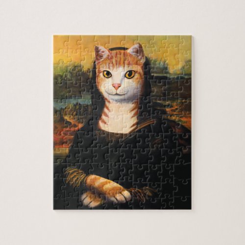 Mona Lisa Cat Jigsaw Puzzle