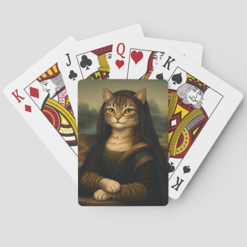 Mona Lisa Cat Parody Renaissance Art Poker Cards