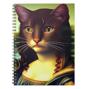 Mona Lisa Cat Portrait Notebook