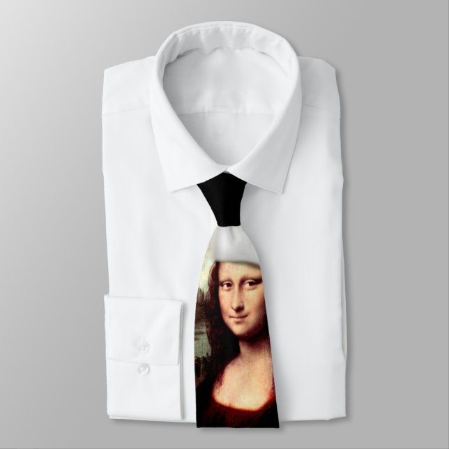 Mona Lisa Christmas Neck Tie (Tied)