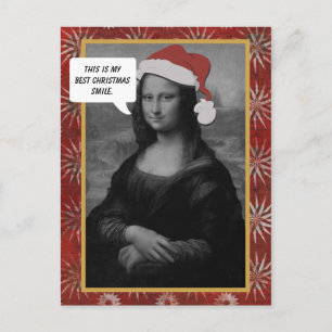 Mona Lisa Christmas Smile Anti Christmas Card