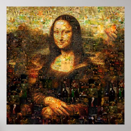 Mona Lisa Collage - Mona Lisa Mosaic - Mona Lisa Poster | 327981