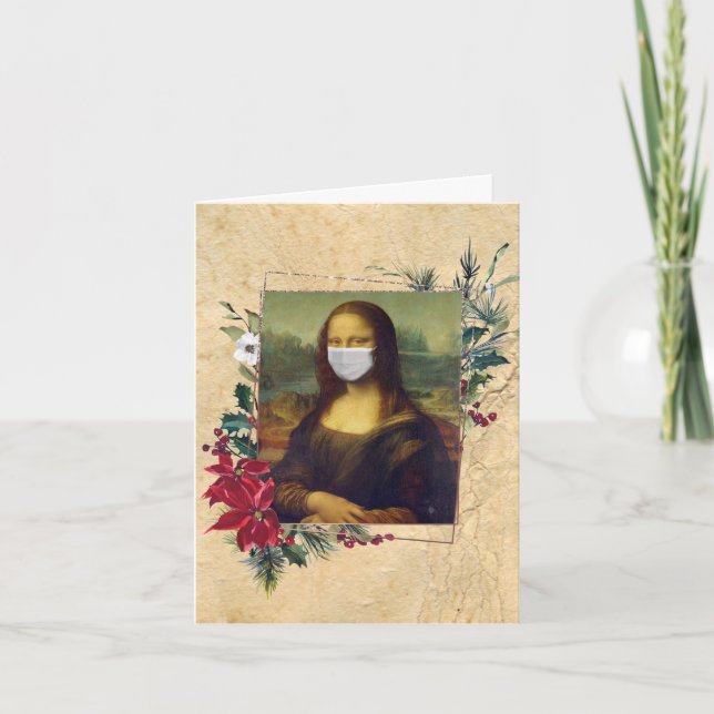 Mona Lisa Covid 2020 Christmas Holiday Card (Front)