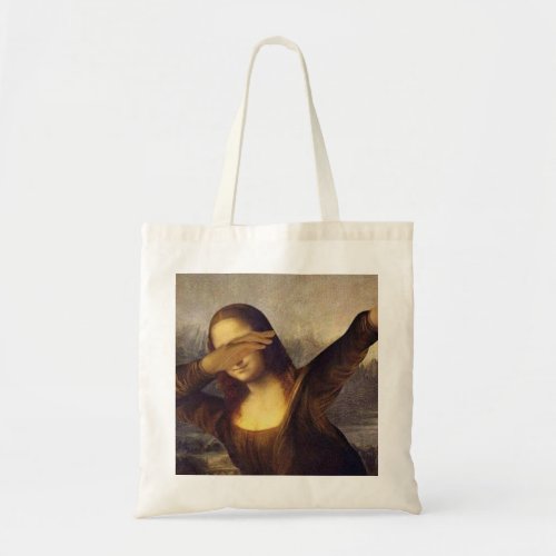 Mona Lisa Dabbing Tote Bag