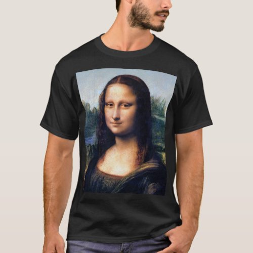 Mona Lisa detail by Leonardo da Vinci T_Shirt