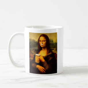 Mona Lisa drinking beer Beer lovers Coffee Mug